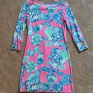 Lilly Pulitzer Vibrant Pink and Blue Top